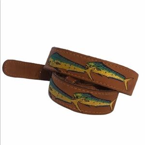Guy Harvey leather belt - size 34